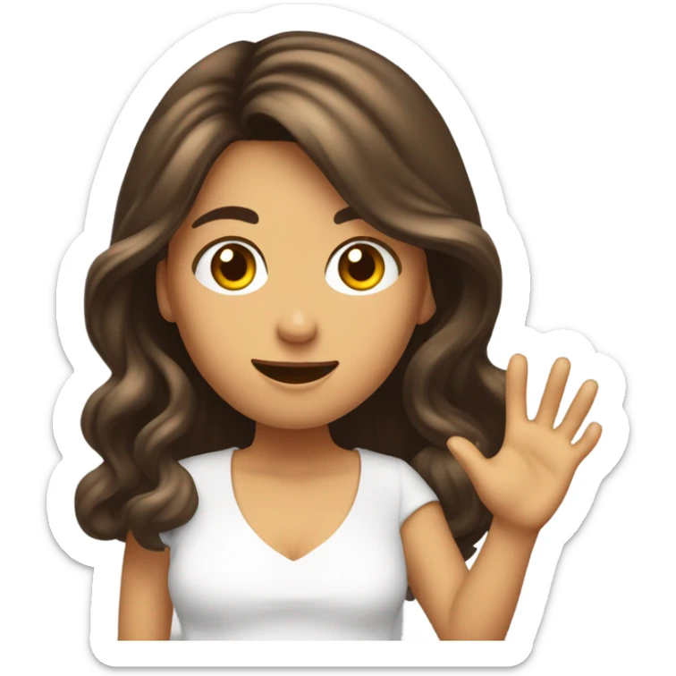 Quiero un emoji de una chica con el pelo largo ondulado cobrizo, lleva en mano una cámara de grabación  sticker