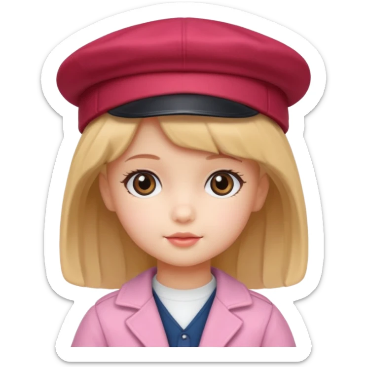 hree big emojis: 👧🏻🎀 (doll girl), 😀👕4️⃣5️⃣6️⃣🤾 (player jumping rope in tracksuit 456), 👦🏻🧢 (boy with cap). sticker