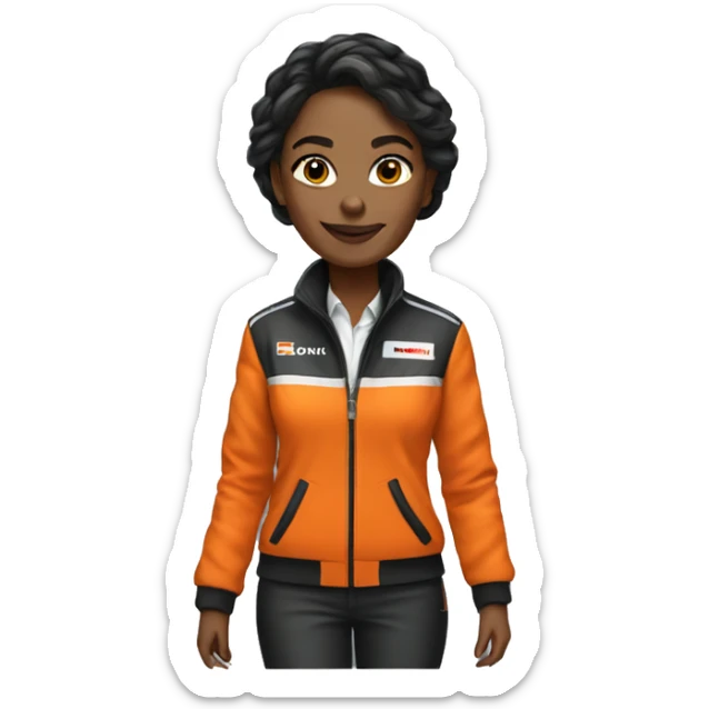 Woman with Clothes of McLaren F1 Team sticker