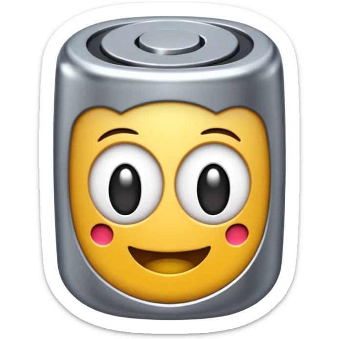 creame un emigi de bateria carada al 100% para un video de tecnologia  sticker