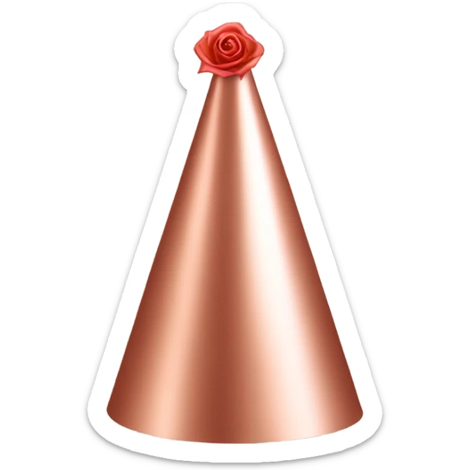 Rose gold Party Hat sticker