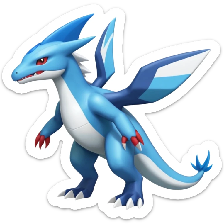 Latios-Latias-Salamence-Salandit-Zekrom-Dialga-Amaura-Palkia-fusion-Fakémon-Pokémon-creature (Full body) sticker