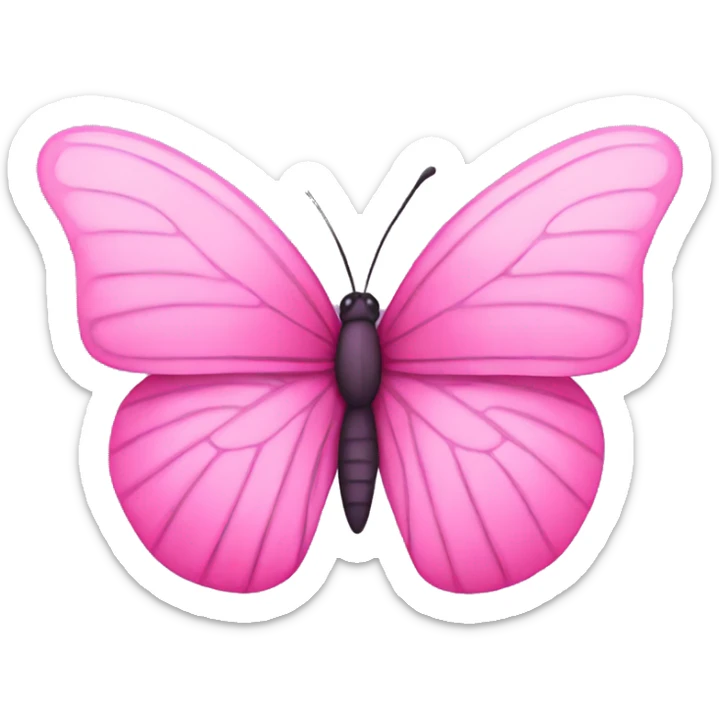 Pink butterfly sticker
