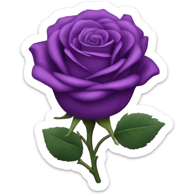 Purple rose sticker