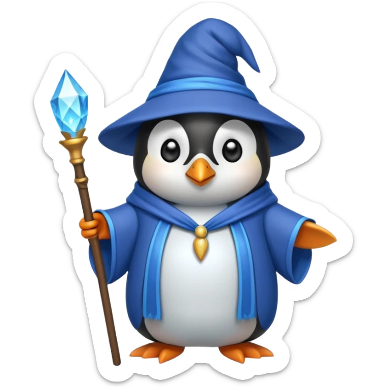 Penguin Wizard sticker