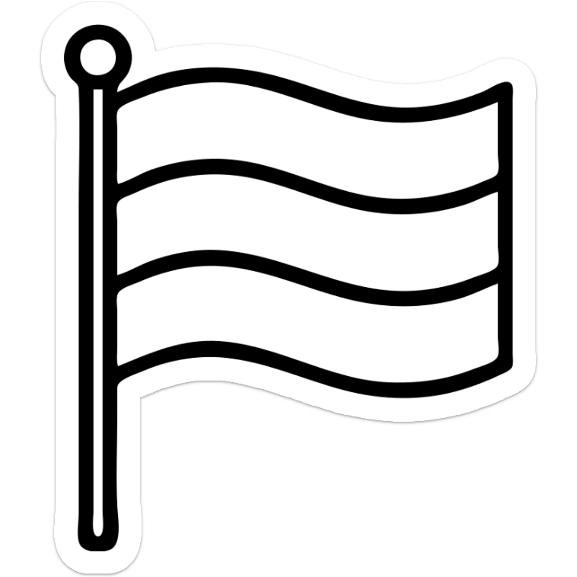 Russian flag, simple, accurate colors, no text, icon style sticker