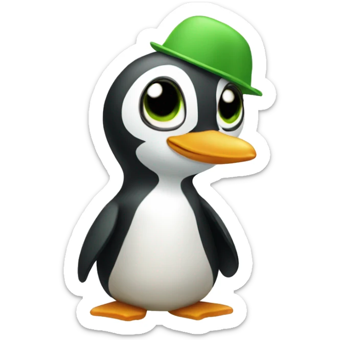 pinguino verde sticker