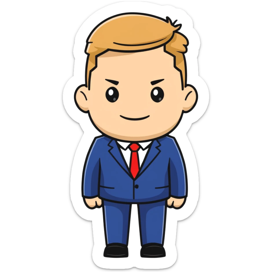 portrait of Robert Fico, Prime Minister of Slovakia sticker
