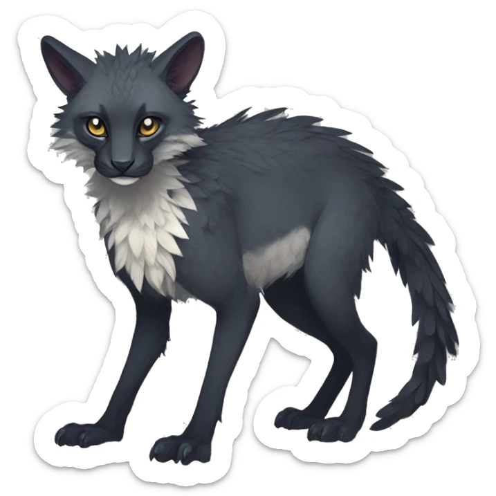 Modern Rare Fantasy Vernid-Trico-species by LiLaiRa full body sticker