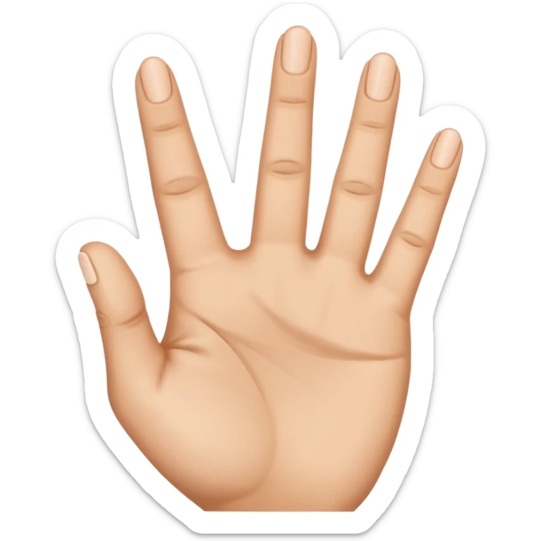 des doigt faisais le chiffre 2 et les autre doigt ferme  sticker