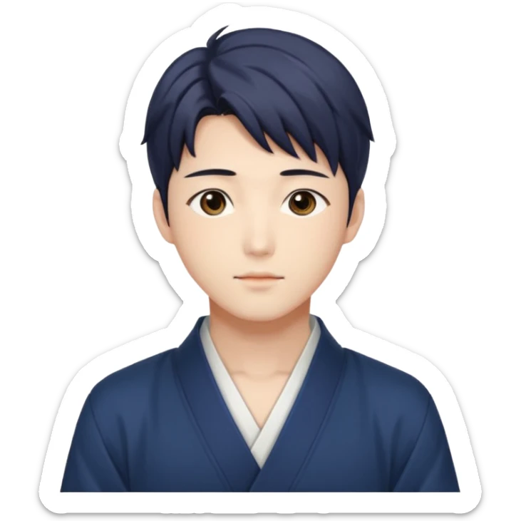 Cute Sexy Korean Japanese Handsome Attractive Romantic Shoujo-Anime-style semi-realistic gentleMan   sticker