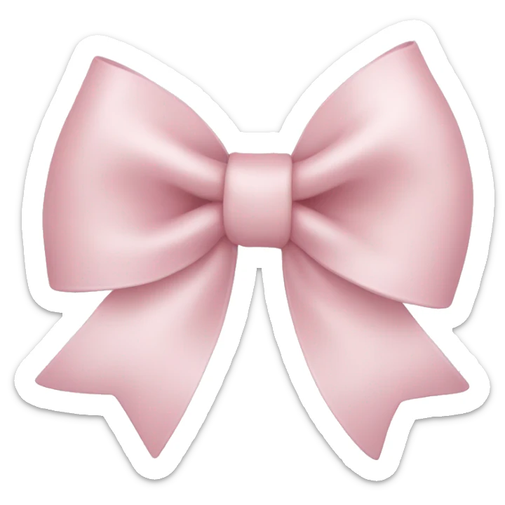 Light pink bow sticker