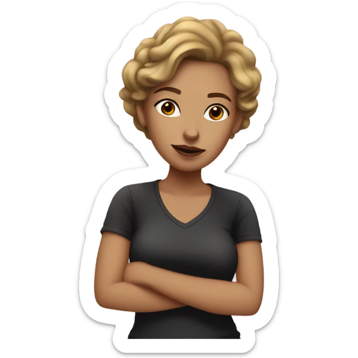 dark burgundy haired light skin girl who is smoking in her bedroom  sticker