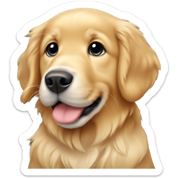 Golden retriever puppy sticker