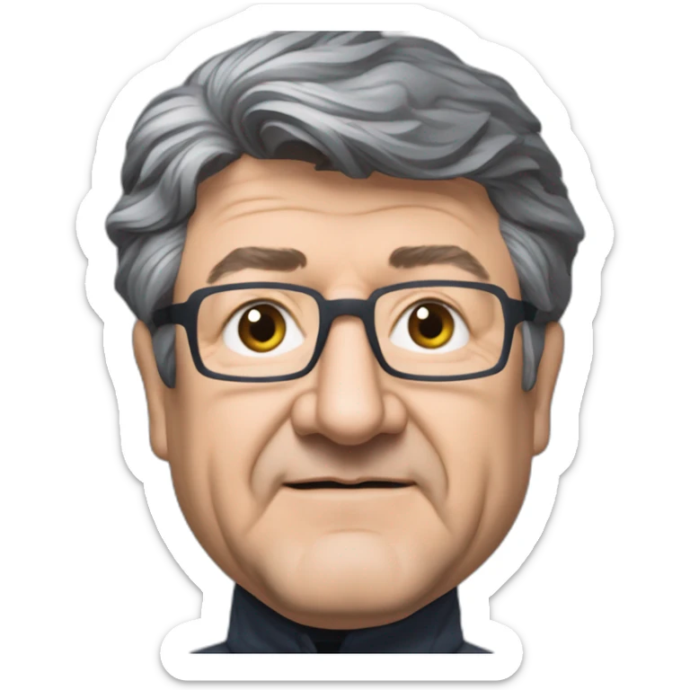 Jean-luc Mélanchon qui porte une doudoune the north face sticker