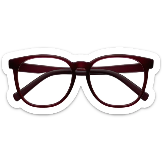 Burgundy glasses without face sticker