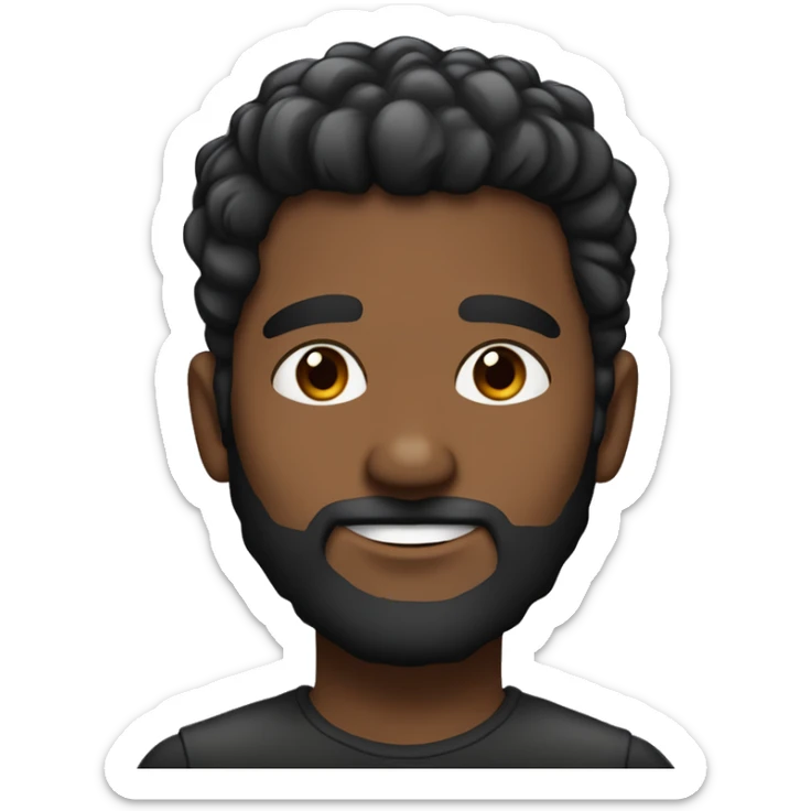 Chico de cabello negro peinado hacia atrás con barba, de piel blanca y ojos color café  sticker