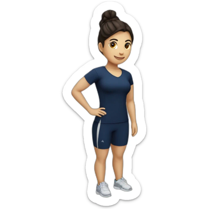 Fitnesstrainerin von der Firma „DKKA“ mit dunkelblauem shirt sticker