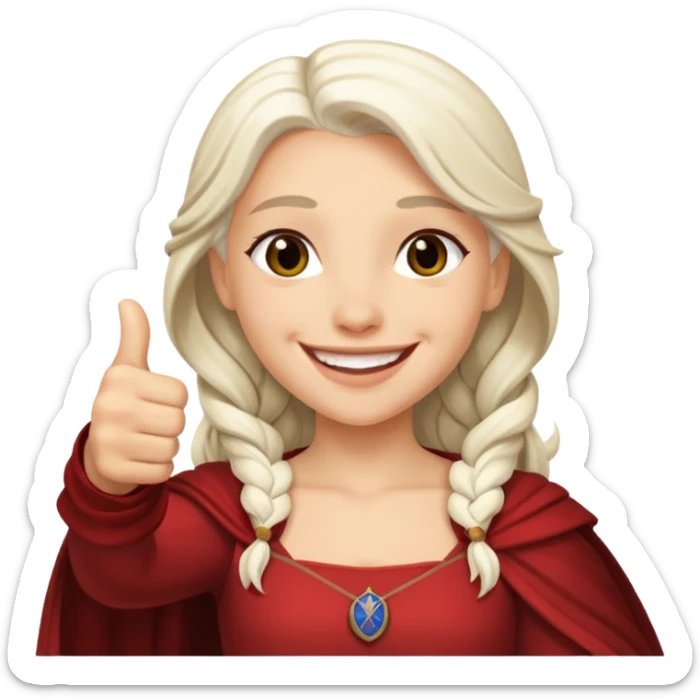 Rhaenyra Targaryen thumbs up sticker