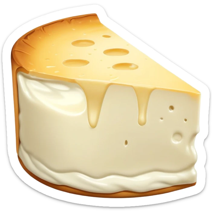 cinematic-realistic-brie-cheese-emoji,-featuring-a-creamy gooey center,-soft-ripened-cheese-with-a-delicate white rind-rendered-with-lifelike-detail-and-inviting,-natural-lightingwith a slide showing the gooey center sticker