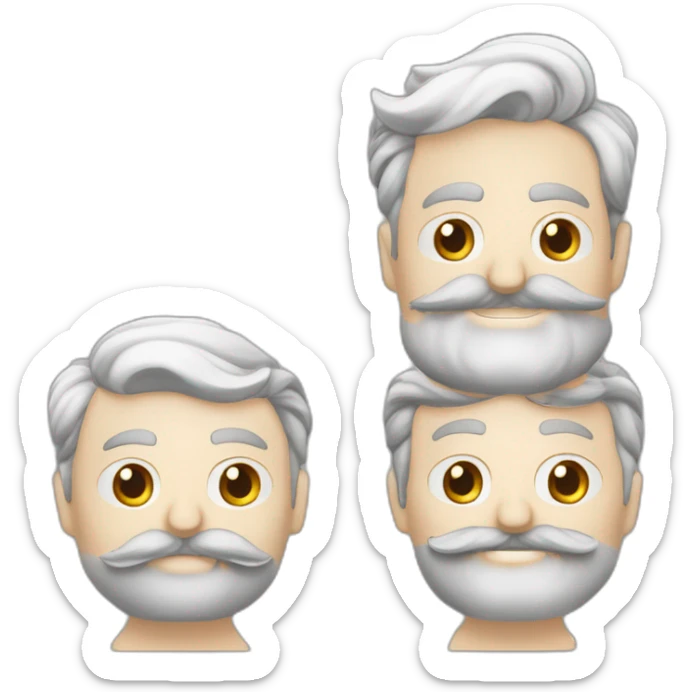 Homme blanc allemand à la moustache courte et aux cheveux  noir et plaquées vers l’avant  sticker