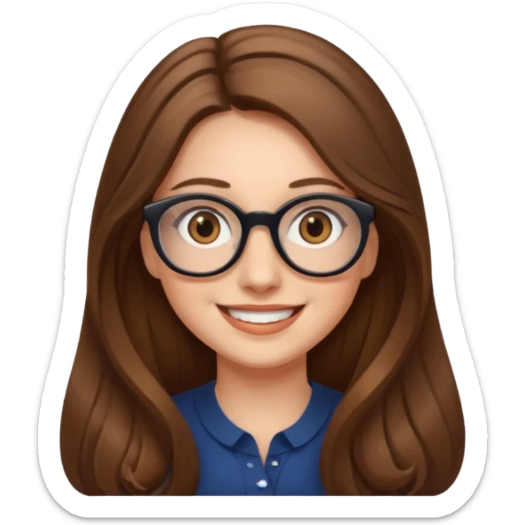 Painting women. Women smilling   Long hair,  lunette sticker