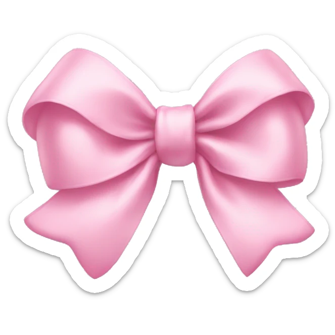Baby pink bow sticker