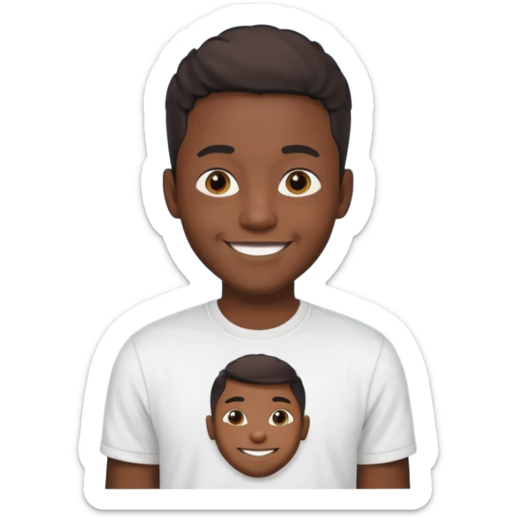 black young adult male with care free persona sticker