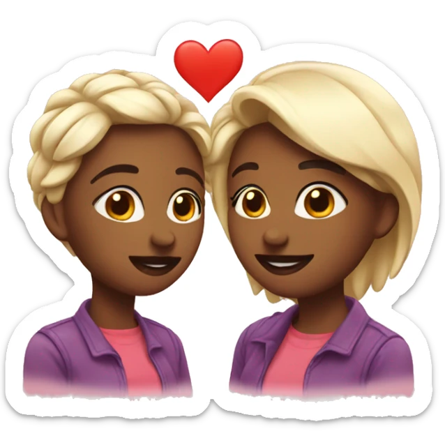 Lesbians in love sticker