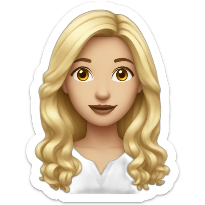 beautiful young white woman sticker