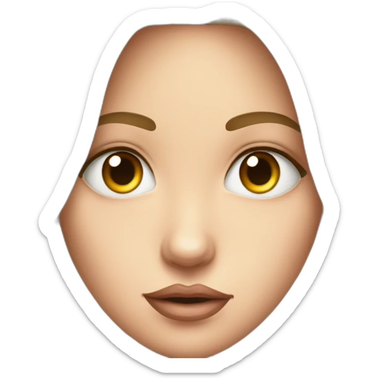 jeweled brown-flat-air-eyed white-girl mad portrait sticker