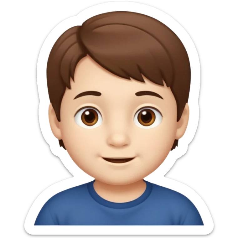 QUIERO QUE ME HAGAS A UN NIÑO DE 6 AÑOS, TIENE LA MELENITA UN POCO LARGA, LA CARITA ESTRECHA Y MOFLETES MUY BONITOS, OJOS MARRONES Y IEL CLARA, EL PELO UN PCOO MAS CLARO, LA BOCA UN POCO MAS GRANDE Y LA NARIZ UN PELIN MAS ANCHA DE ABAJO ES IN CHICO sticker