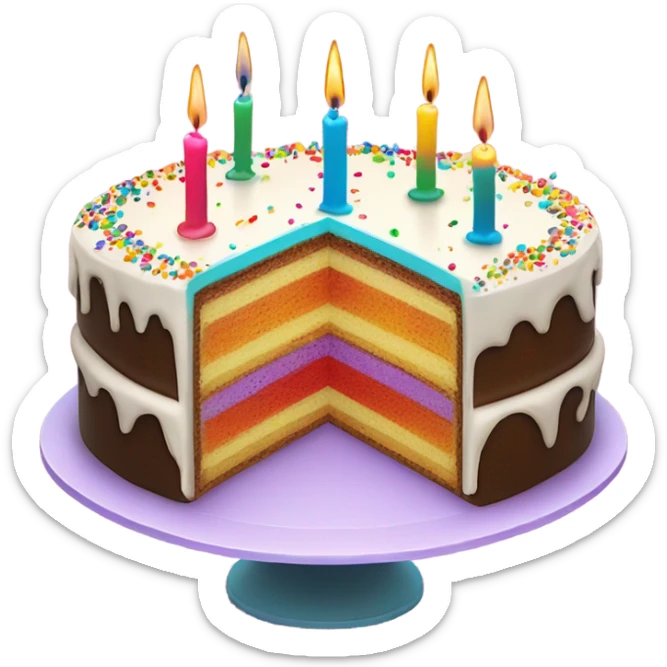 birthday cake sticker