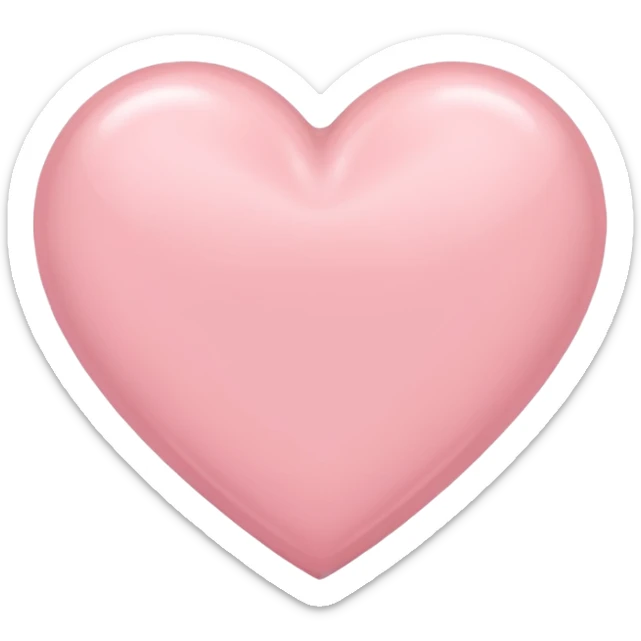 pale pink heart sticker