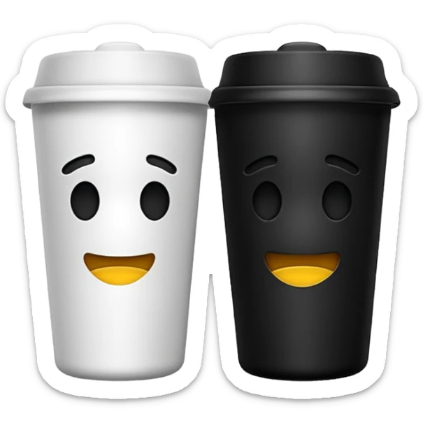 Crea un emogmji che piange con delle tazze sotto le lacrime sticker