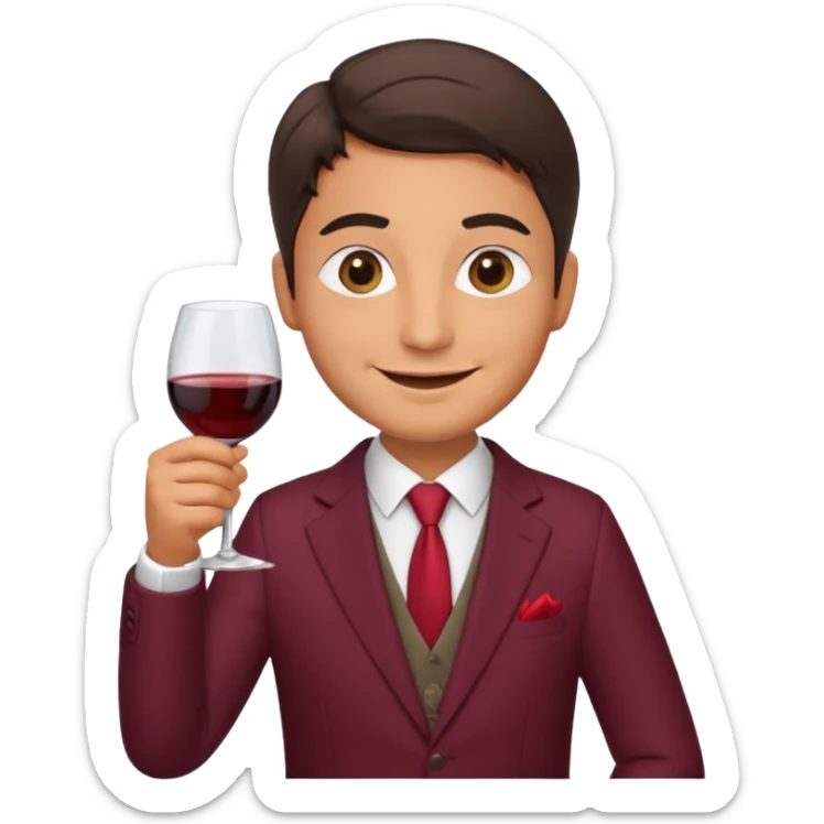 Italian accountant who loves red wine fishing movies sticker