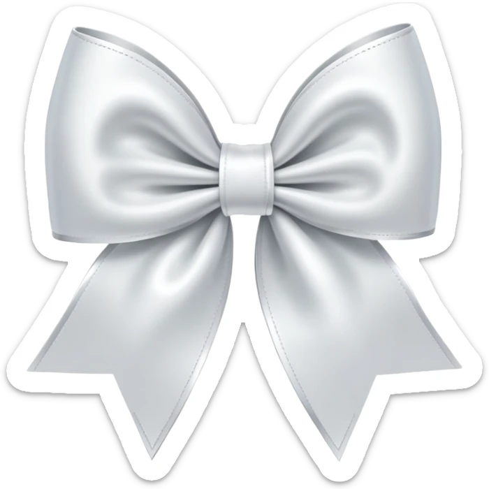 White bow sticker