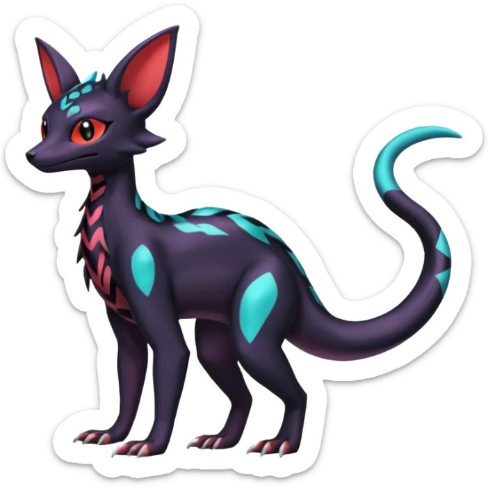 Shiny Salandit-Umbreon-Genet-Noivern-Noibat-Hybrid (Full body) sticker