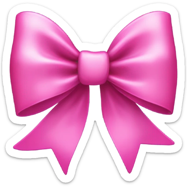 A pink bow  sticker