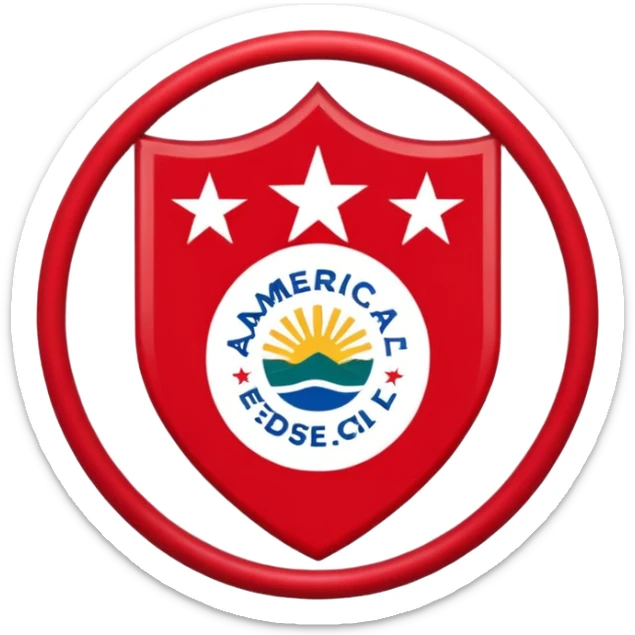 Hazme un emoji basado en el escudo del américa de cali sticker