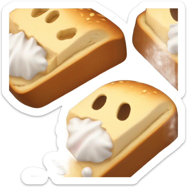 Ice cream bread (ice cream inside the bread)  sticker