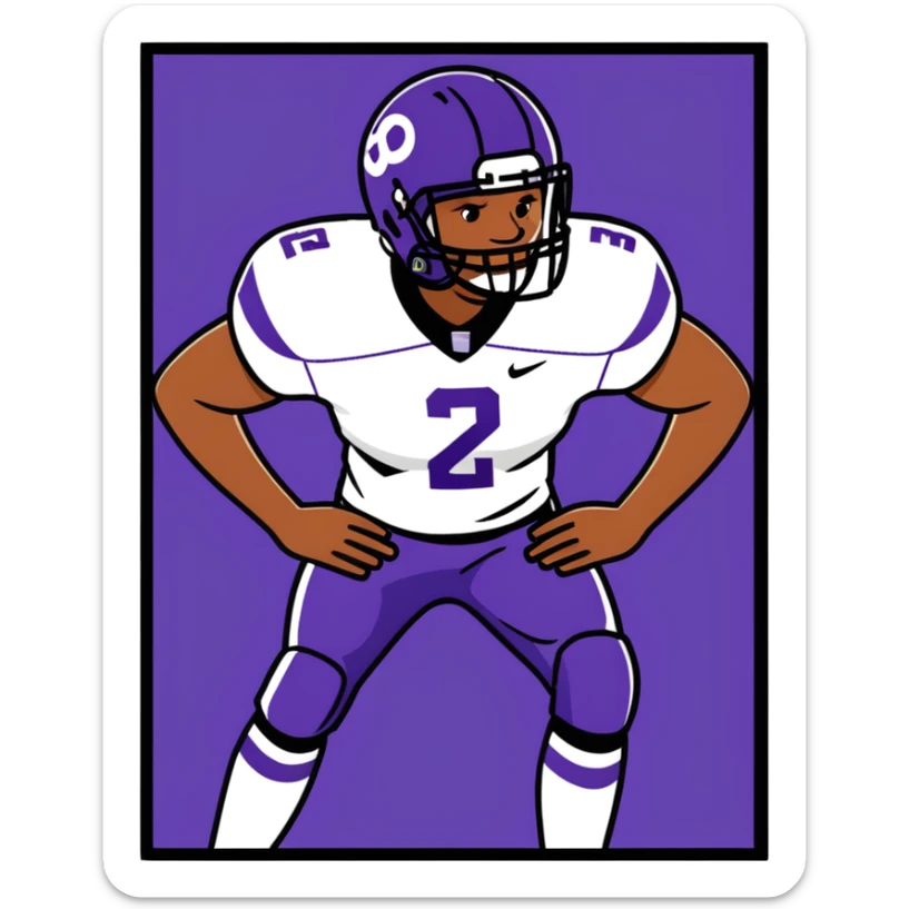Football cards was Justin Jefferson on the card sticker