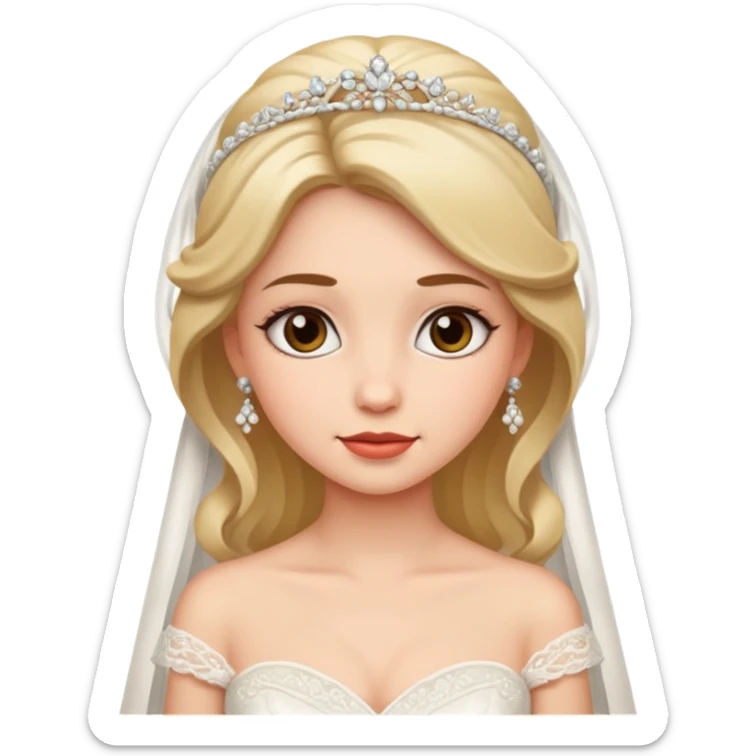 Cute bride sticker