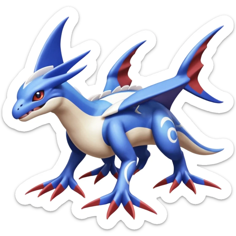 Noivern-Kyogre-Latios-Lugia-Fakémon-hybrid-creature (full body)  sticker