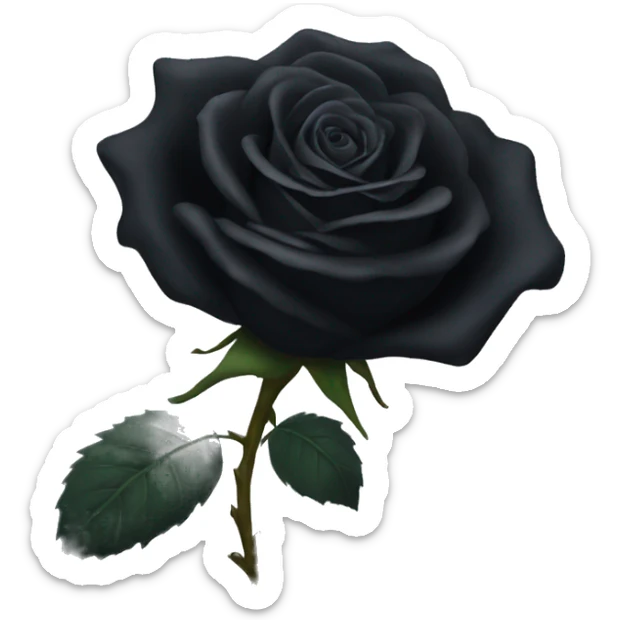 Black rose sticker