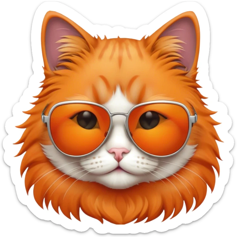 Cat with sunglasses sticker