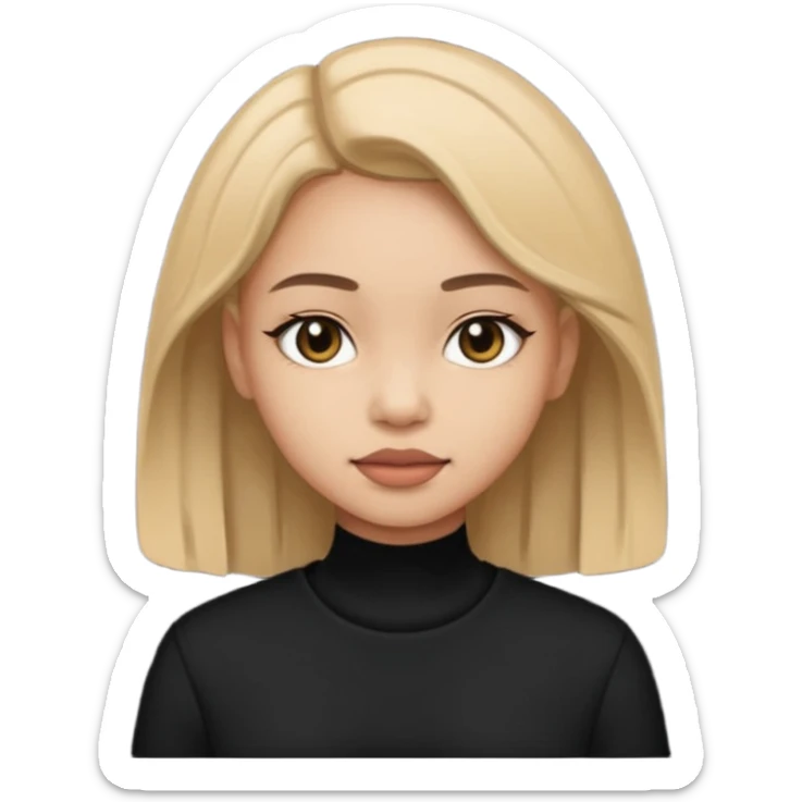 celui en bas à gauche est plutôt bien mais enlève les oreilles de chat et met ses habits en noir  sticker