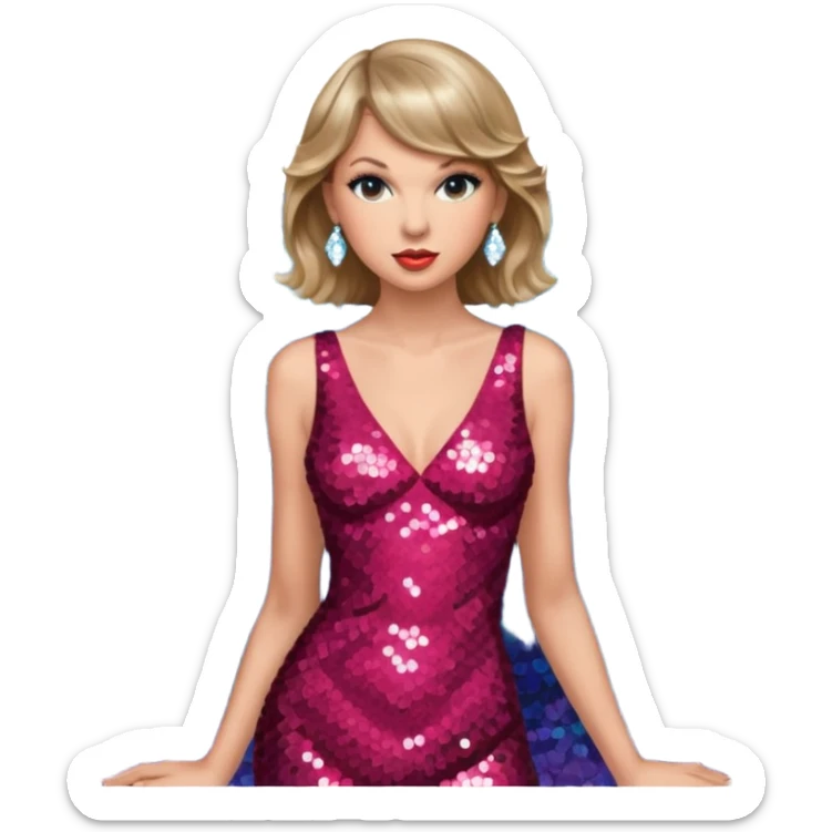 Taylor swift the life of a showgirl cover sticker