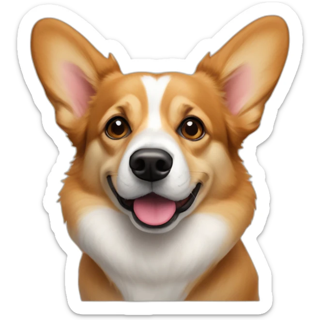 Browncoat short legs ears down eastern-European-street-dog corgi mix queen anne’s legs sticker