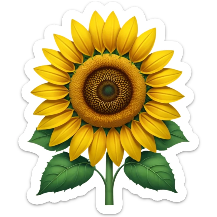 I give the picture name sunflower.   i want guess the two emoji  sunflower  sticker